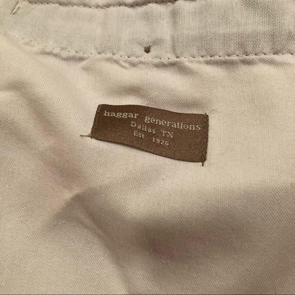 Haggar generations Men's Khaki Pants 38 X 32 Flat Front Hidden Comfort Waistband - Picture 10 of 12